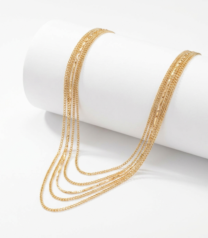 Gold Layered Chain Necklace