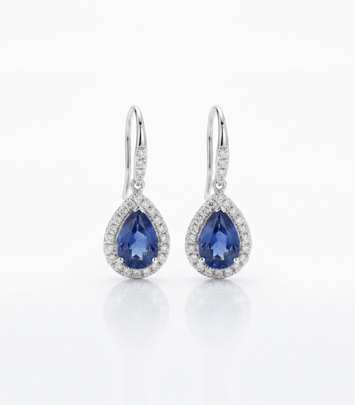Sapphire Drop Earrings