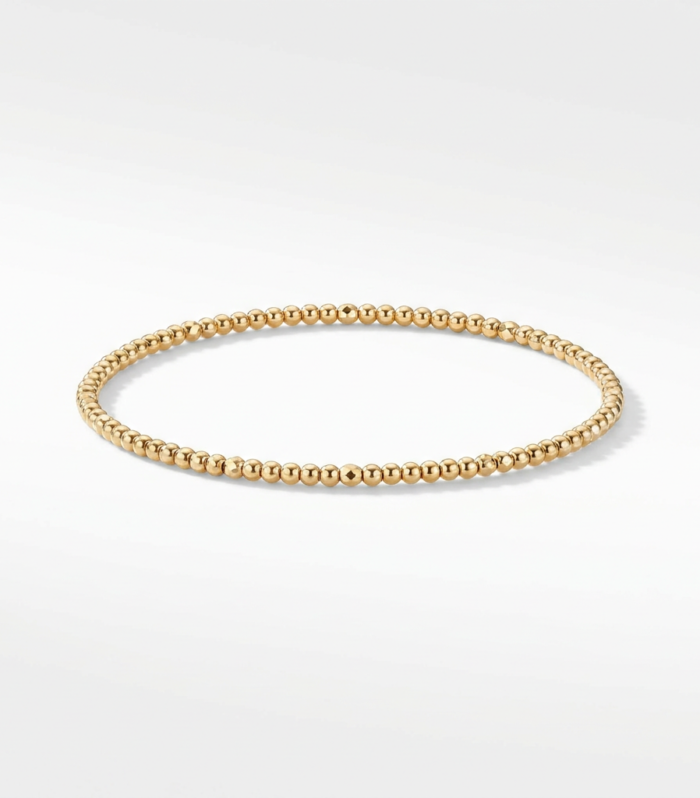 Beaded Gold Anklet